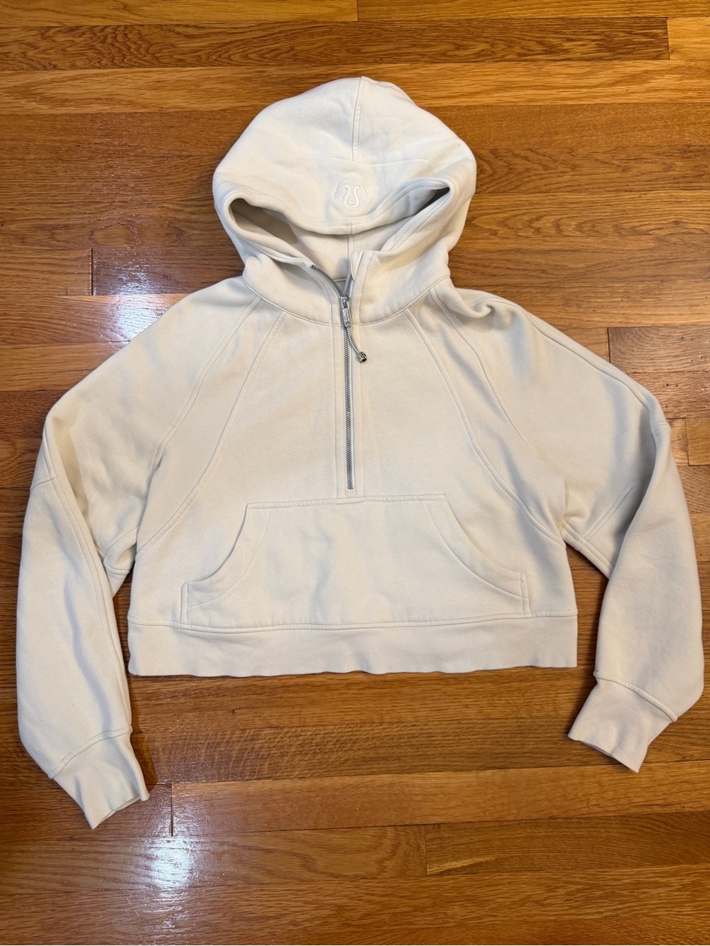 Lululemon Scuba Oversized Half-Zip Hoodie White Opal (?) - Size XS/S